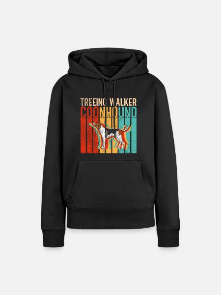 Treeing Walker Coonhound - Frauen Premium Bio Hoodie - Schwarz