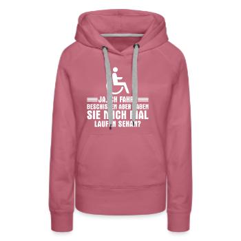 ja ich fahre beschissen aber haben sie - Frauen Premium Bio Hoodie - Malve - Vorne - Isabella (175cm)