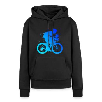 Cycliste de route Vélo de route Vélo de route Vélo de route - Sweat à capuche Premium bio Femme - noir - Devant - Julia (174cm)