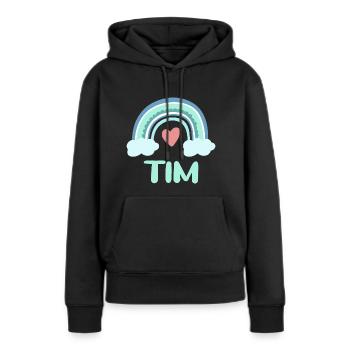 Tim Nom Rainbow Baby - Sweat à capuche Premium bio Femme - noir - Devant - Julia (174cm)