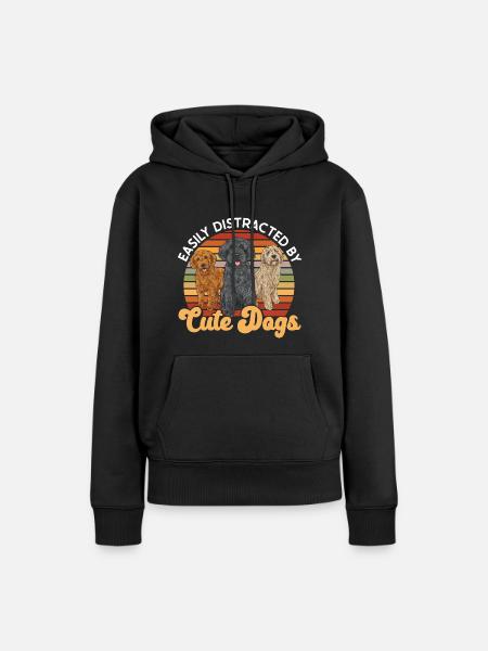 Labradoodle Hund - Frauen Premium Bio Hoodie - Schwarz