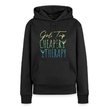 Girls Trip Therapie - Frauen Premium Bio Hoodie - Schwarz - Vorne - Julia (174cm)
