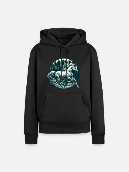 Arabian Horse Art - Women’s Premium Organic Hoodie - black