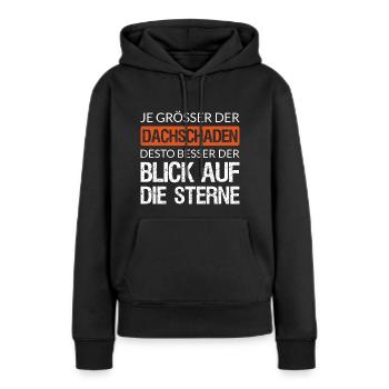 Witziger Spruch - Frauen Premium Bio Hoodie - Schwarz - Vorne - Julia (174cm)