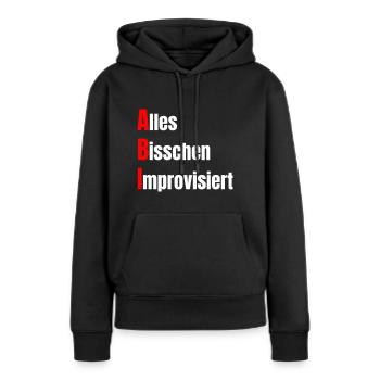 Examens du baccalauréat réussis, les élèves font la fête ! - Sweat à capuche Premium bio Femme - noir - Devant - Julia (174cm)