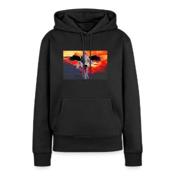 Supernatural Intim - Frauen Premium Bio Hoodie - Schwarz - Vorne - Julia (174cm)