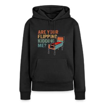 Retro Flipperautomaten Vintage Arcade Game Lovers - Frauen Premium Bio Hoodie - Schwarz - Vorne - Julia (174cm)