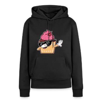 Cool Dabbing Cupcake Baking Enfants Chef pâtissier - Sweat à capuche Premium bio Femme - noir - Devant - Julia (174cm)