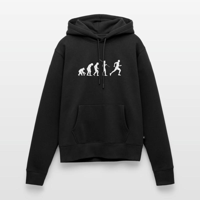 Evolution Running Run Runner Jogging Women’s Premium Organic Hoodie