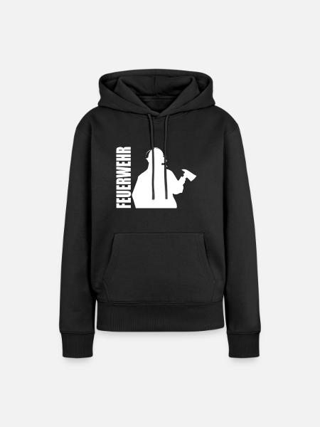 Feuerwehr - Frauen Premium Bio Hoodie - Schwarz