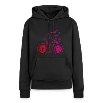 Vélo de route pour hommes Vélo de route Vélo de route Vélo de route - Sweat à capuche Premium bio Femme - noir - Devant - Julia (174cm)