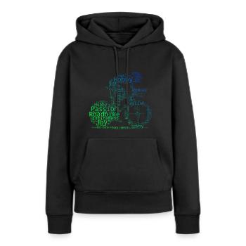 Vélo de route Vélo de route Vélo de route Hommes Vélo de route - Sweat à capuche Premium bio Femme - noir - Devant - Julia (174cm)