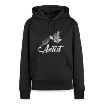 Tattoo - Frauen Premium Bio Hoodie - Schwarz - Vorne - Julia (174cm)