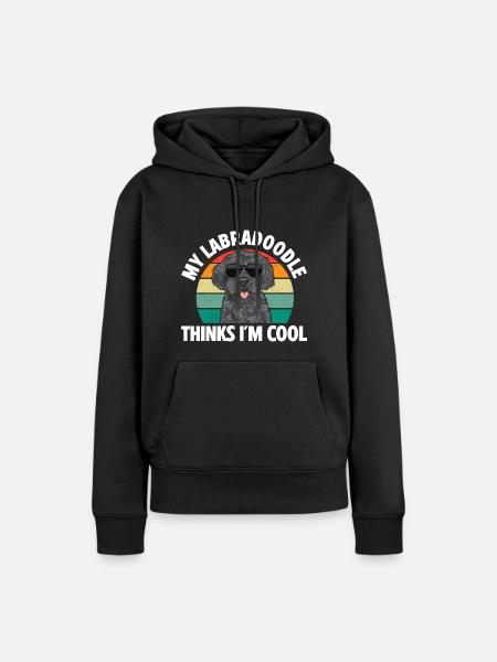 Labradoodle Hund - Frauen Premium Bio Hoodie - Schwarz
