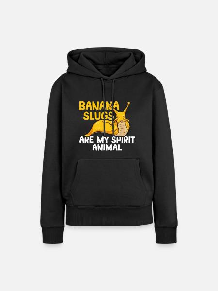 Bananenschnecke Schnecke - Frauen Premium Bio Hoodie - Schwarz