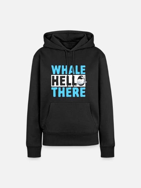 Weißwal Beluga Wal - Frauen Premium Bio Hoodie - Schwarz