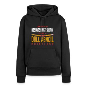 Funny Underwater Target Shooter Humor Underwater - Frauen Premium Bio Hoodie - Schwarz - Vorne - Julia (174cm)