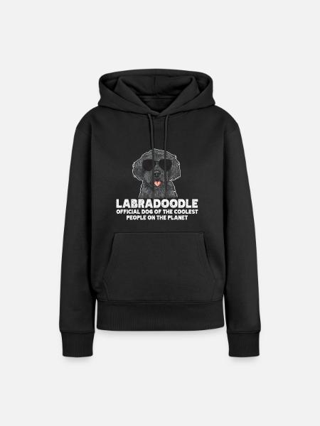 Labradoodle Hund - Frauen Premium Bio Hoodie - Schwarz