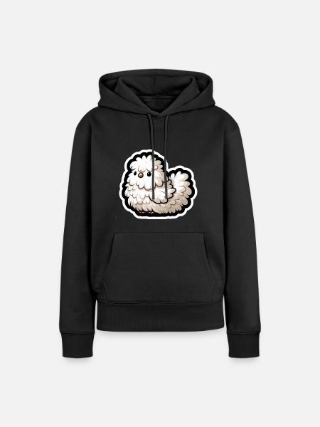 Silkie Chicken Fluffy Chicken Silkies - Frauen Premium Bio Hoodie - Schwarz