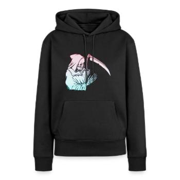 Sensenmann - Frauen Premium Bio Hoodie - Schwarz - Vorne - Julia (174cm)