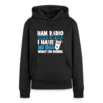 Ham Radio Operator Amateur Radio Radio Lover Anten - Frauen Premium Bio Hoodie - Schwarz - Vorne - Julia (174cm)