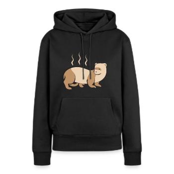 Furet, propriétaire de furet - Sweat à capuche Premium bio Femme - noir - Devant - Julia (174cm)