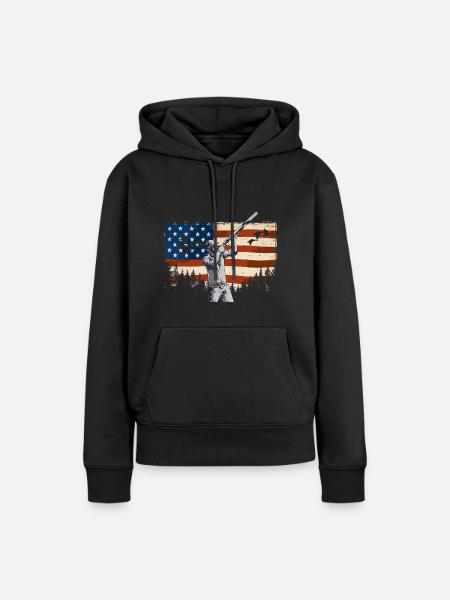 Jäger Jagen Entenjagd - Frauen Premium Bio Hoodie - Schwarz