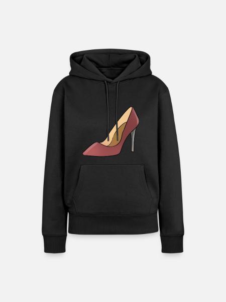 High Heel / Hohe Schuhe - Frauen Premium Bio Hoodie - Schwarz