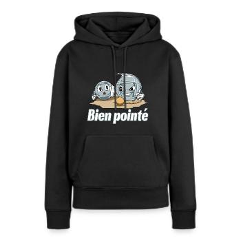 Petanque Petanque Geschenke für einen Petanque - Frauen Premium Bio Hoodie - Schwarz - Vorne - Julia (174cm)