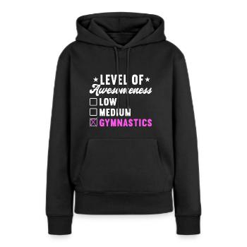 Acrobat Gymnastique Gymnastique Tumbling - Sweat à capuche Premium bio Femme - noir - Devant - Julia (174cm)