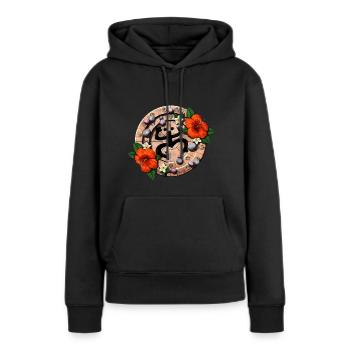Porto Rico Coqui Taino Boricua Grenouille - Sweat à capuche Premium bio Femme - noir - Devant - Julia (174cm)