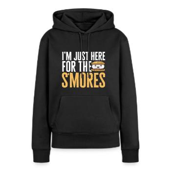 S'more Campfire Marshmallow Camping - Sweat à capuche Premium bio Femme - noir - Devant - Julia (174cm)