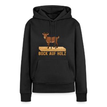 Bock sur bois charpentier charpentier charpentier - Sweat à capuche Premium bio Femme - noir - Devant - Julia (174cm)