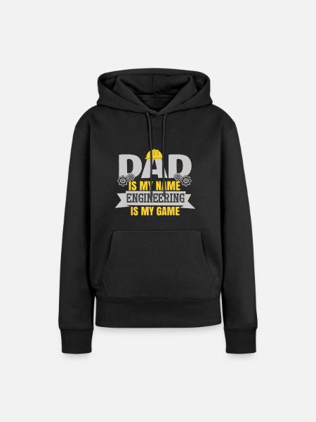 Ingenieur Papa - Frauen Premium Bio Hoodie - Schwarz