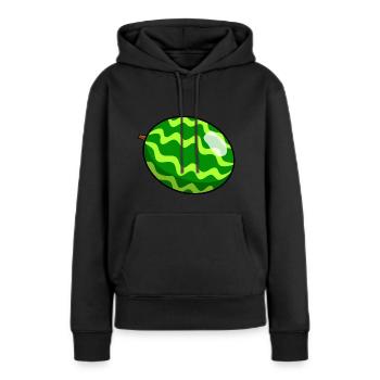 Melone - Frauen Premium Bio Hoodie - Schwarz - Vorne - Julia (174cm)