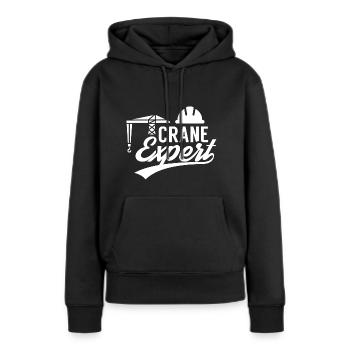 Kran Experte Krane Kranführer Kranfahrer - Frauen Premium Bio Hoodie - Schwarz - Vorne - Julia (174cm)