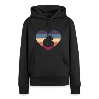 Retro Duckling Duckie Rubber Duck Vintage Heart - Frauen Premium Bio Hoodie - Schwarz - Vorne - Julia (174cm)