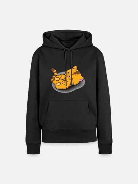 Kätzchen Niedlich - Frauen Premium Bio Hoodie - Schwarz