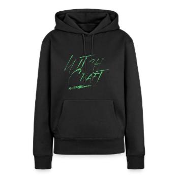 Sorcellerie magie sorcière - Sweat à capuche Premium bio Femme - noir - Devant - Julia (174cm)