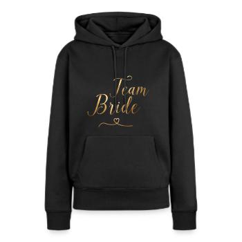 Team Bride - JGA - Wedding - Gold Look - Women’s Premium Organic Hoodie - black - Front - Julia (174cm)