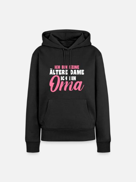 Großmutter Großmama Omi Oma - Frauen Premium Bio Hoodie - Schwarz