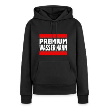 Sternzeichen Wassermann - Frauen Premium Bio Hoodie - Schwarz - Vorne - Julia (174cm)