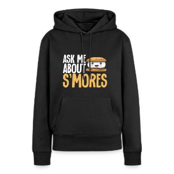 S'more Campfire Marshmallow Camping - Sweat à capuche Premium bio Femme - noir - Devant - Julia (174cm)