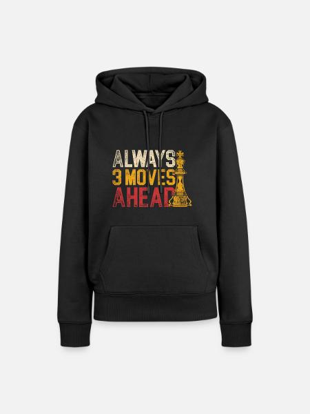 Schachspieler Schachmatt Schach - Dame Premium hoodie, økologisk bomuld - sort