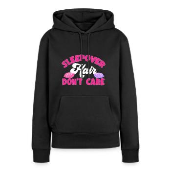 Soirée pyjama pyjama soirée pyjama - Sweat à capuche Premium bio Femme - noir - Devant - Julia (174cm)