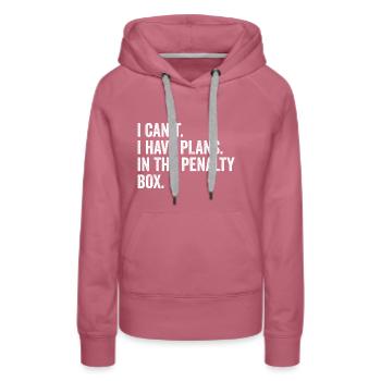 Pläne für Eishockeyspieler auf der Eisbahn Eishock - Frauen Premium Bio Hoodie - Malve - Vorne - Isabella (175cm)