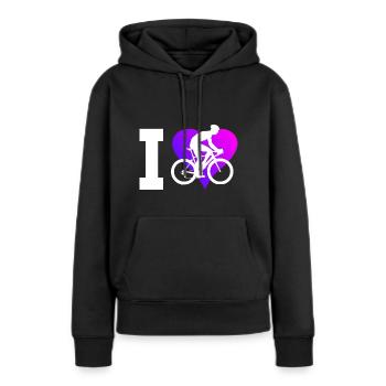 Vélo de route Cyclisme de route Vélo de route Vélo de route - Sweat à capuche Premium bio Femme - noir - Devant - Julia (174cm)