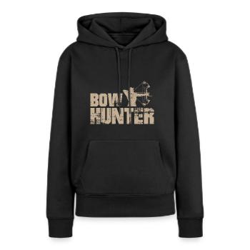 Compound Bogen Jagd Hirsche Sport Jäger Hobby - Frauen Premium Bio Hoodie - Schwarz - Vorne - Julia (174cm)