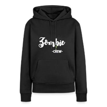 Halloween Zombie Mort-vivant Cadavre Créature Mort Costume - Sweat à capuche Premium bio Femme - noir - Devant - Julia (174cm)