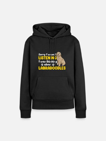 Labradoodle Hund - Frauen Premium Bio Hoodie - Schwarz